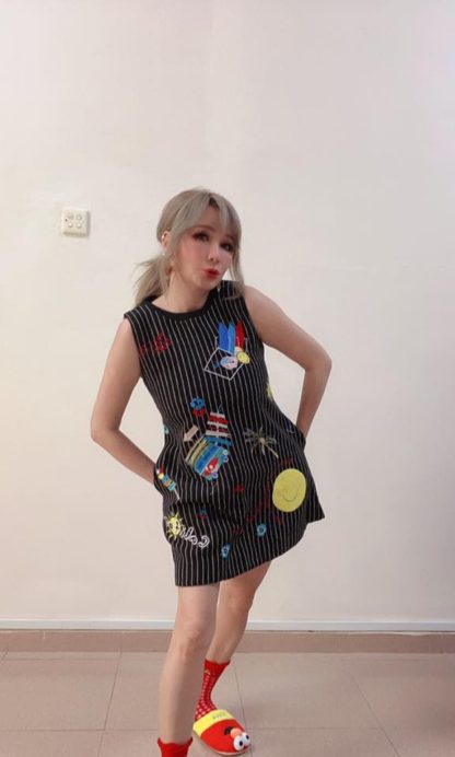Embroidered Patches Dress